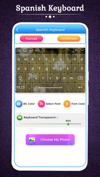 Spanish Keyboard - عکس برنامه موبایلی اندروید