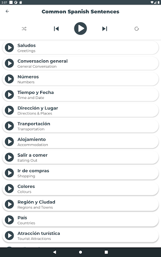 Spanish ー Listening・Speaking - Image screenshot of android app
