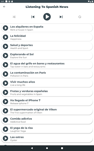 Spanish ー Listening・Speaking - Image screenshot of android app