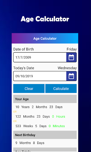 Age Calculator(Date to Date ca - عکس برنامه موبایلی اندروید