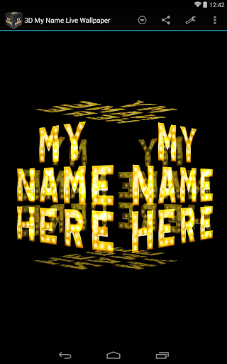 My Name ۳D Live Wallpaper - عکس برنامه موبایلی اندروید
