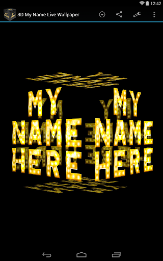 My Name ۳D Live Wallpaper - عکس برنامه موبایلی اندروید