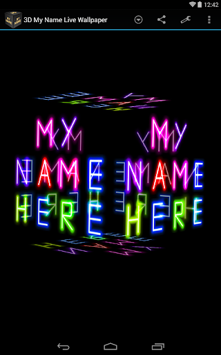 My Name ۳D Live Wallpaper - عکس برنامه موبایلی اندروید