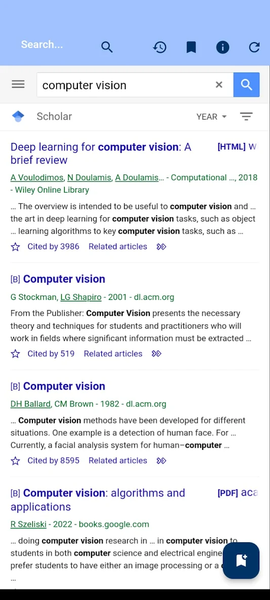 GScholar App - Image screenshot of android app