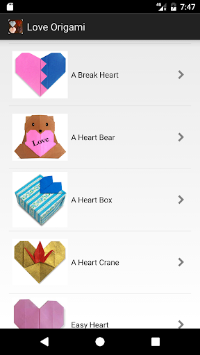 Love Origami - Image screenshot of android app