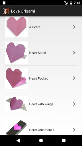 Love Origami - Image screenshot of android app