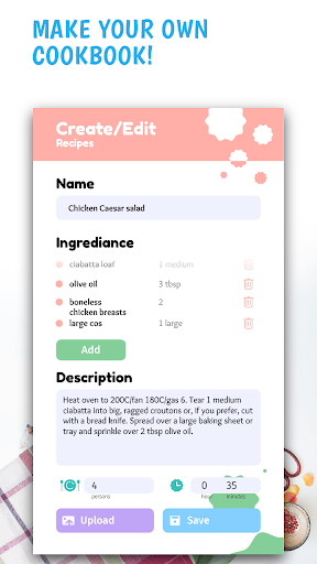 Cookbook Maker - Personal Recipe Book - Image screenshot of android app
