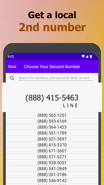 My ۲nd Line Text Call Number - عکس برنامه موبایلی اندروید