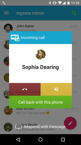 Forward SMS texting w/ ۲phones - عکس برنامه موبایلی اندروید