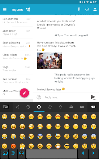 SMS Texting from Tablet & Sync - عکس برنامه موبایلی اندروید