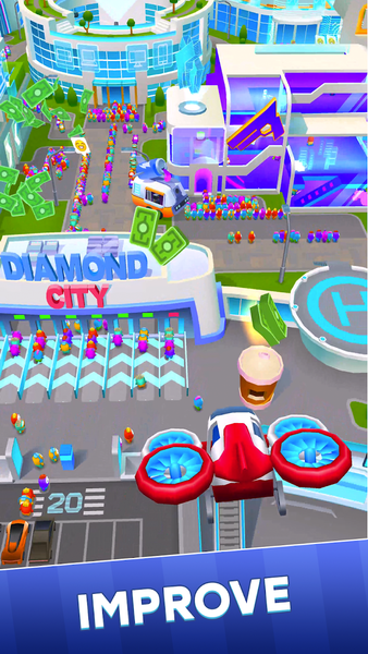 Diamond City: Idle Tycoon - Gameplay image of android game