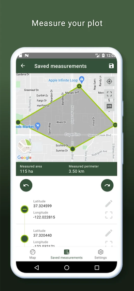 My GPS Area Calculator - عکس برنامه موبایلی اندروید