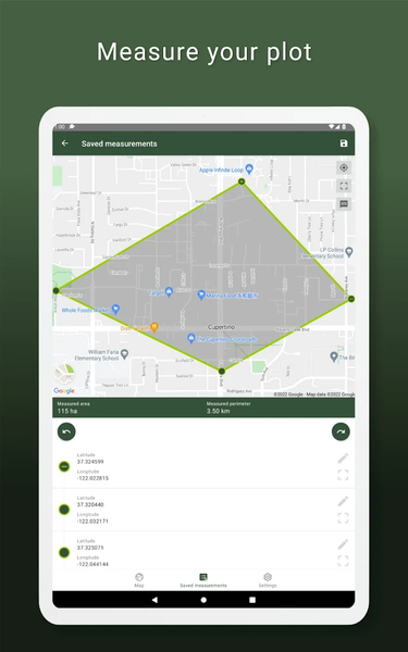 My GPS Area Calculator - عکس برنامه موبایلی اندروید
