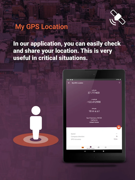 My GPS Location - عکس برنامه موبایلی اندروید