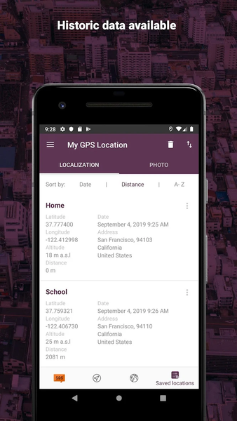 My GPS Location - عکس برنامه موبایلی اندروید