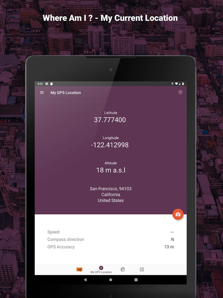 My GPS Location - عکس برنامه موبایلی اندروید