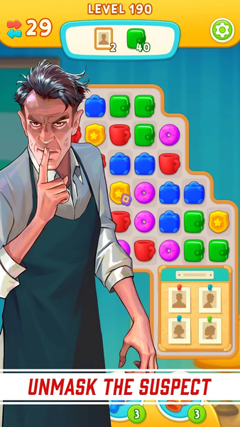 Riddleside: Fading Legacy - Detective match 3 game - Gameplay image of android game