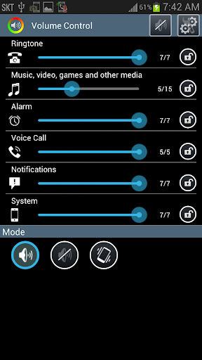 Volume Control - Volume Lock - عکس برنامه موبایلی اندروید