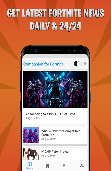 Companion for Fortnite (News, - Image screenshot of android app