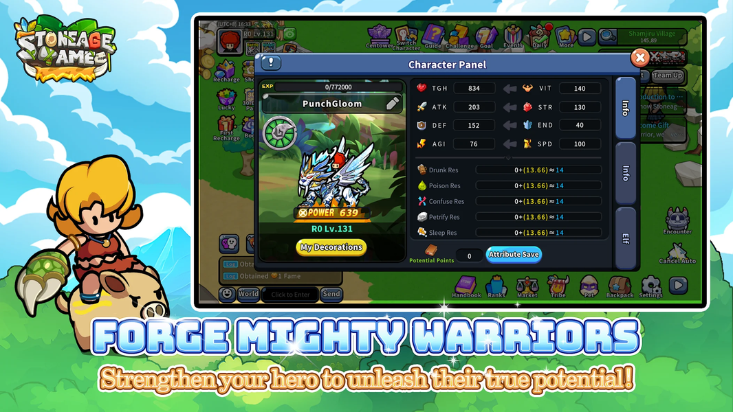 Stoneage Tame - Gameplay image of android game