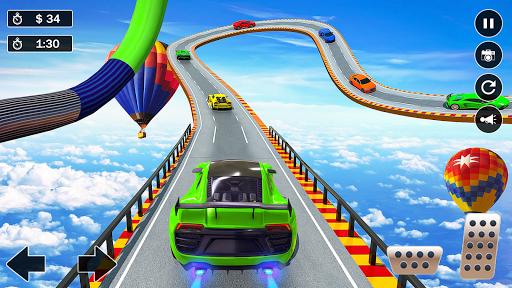 Ramp Car Racing : Car stunt - Gameplay image of android game