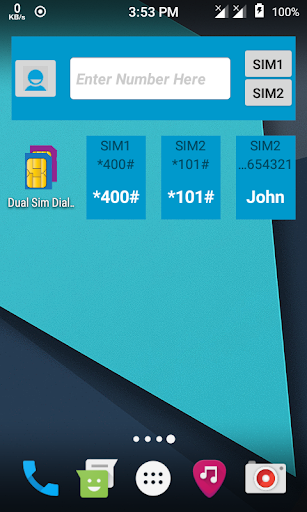 Dual Sim Dialer and Widget - عکس برنامه موبایلی اندروید