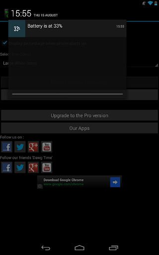 Show Battery Percentage - Image screenshot of android app