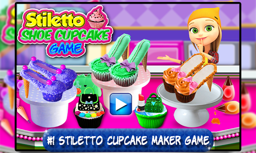 Stiletto Shoe Cupcake Maker - کفش‌های کاپ‌کیکی - Gameplay image of android game