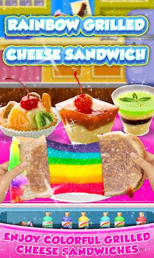 Rainbow Grilled Cheese Sandwich Maker! DIY cooking - Gameplay image of android game