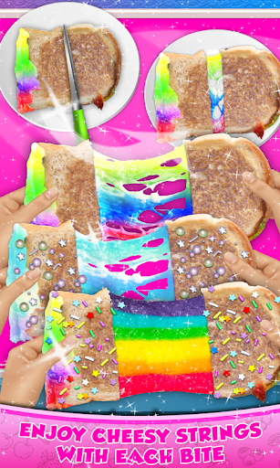 Rainbow Grilled Cheese Sandwich Maker! DIY cooking - Gameplay image of android game