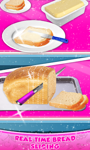 Rainbow Grilled Cheese Sandwich Maker! DIY cooking - Gameplay image of android game