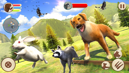 Dog Family Sim Animal Games - Gameplay image of android game