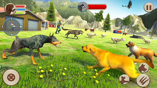 Dog Family Sim Animal Games - Gameplay image of android game