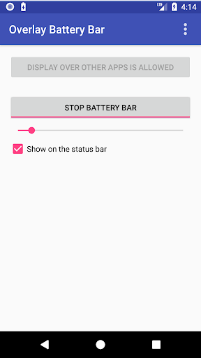 Overlay Battery Bar - عکس برنامه موبایلی اندروید