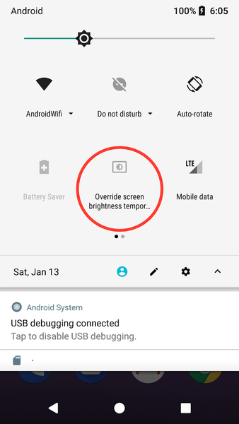 Temporary Brightness - Image screenshot of android app
