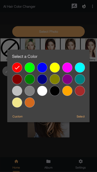 Virtual Change Hair Color AI - عکس برنامه موبایلی اندروید