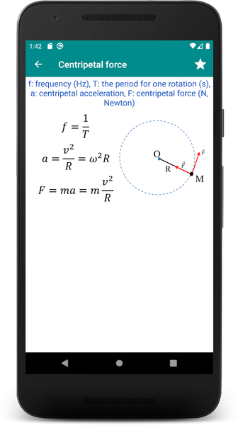 Pocket Physics Formulas - عکس برنامه موبایلی اندروید