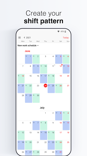 Nalabe Shift Work Calendar - عکس برنامه موبایلی اندروید