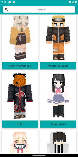 Anime Skins for Minecraft - Image screenshot of android app