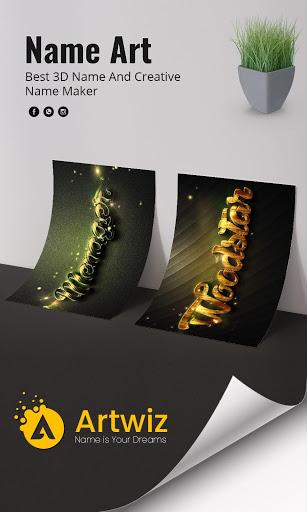 Artwiz - 3D Name Art, 3D Hologram Name Effects - Image screenshot of android app