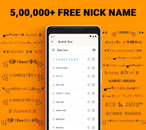 Name Generator - Nickname Fire - Image screenshot of android app