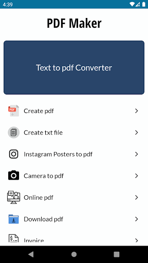 PDF Maker (pdf converter) - Image screenshot of android app