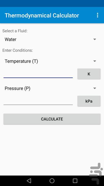 Thermodynamic Calculator - Image screenshot of android app