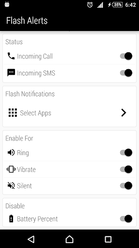 Flash Alerts - Call & SMS - Image screenshot of android app