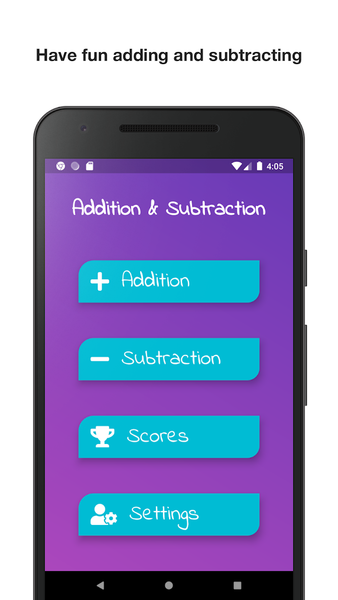 Addition and subtraction - Gameplay image of android game