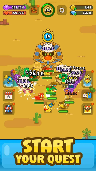 Rubber Duck: Idle Squad Game - Gameplay image of android game