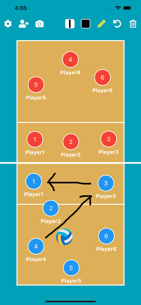 Volleyball Tactic Board - Image screenshot of android app