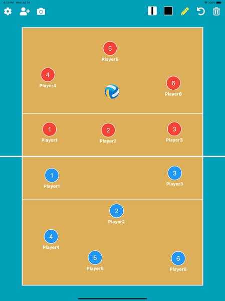 Volleyball Tactic Board - Image screenshot of android app
