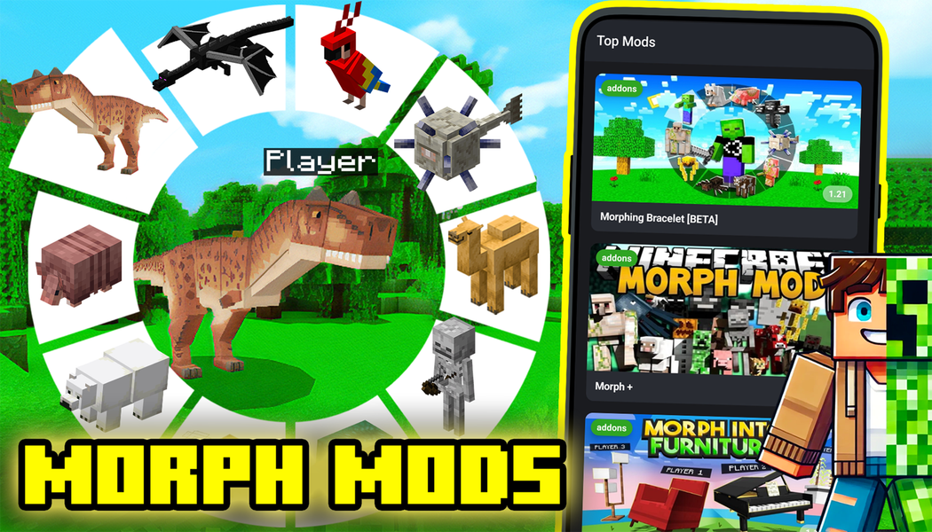 Morph Mods for Minecraft PE - عکس برنامه موبایلی اندروید