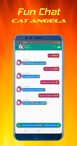 Call Angela's Talking Fake Video Call - Image screenshot of android app